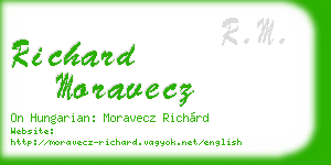 richard moravecz business card