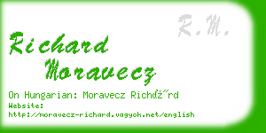 richard moravecz business card